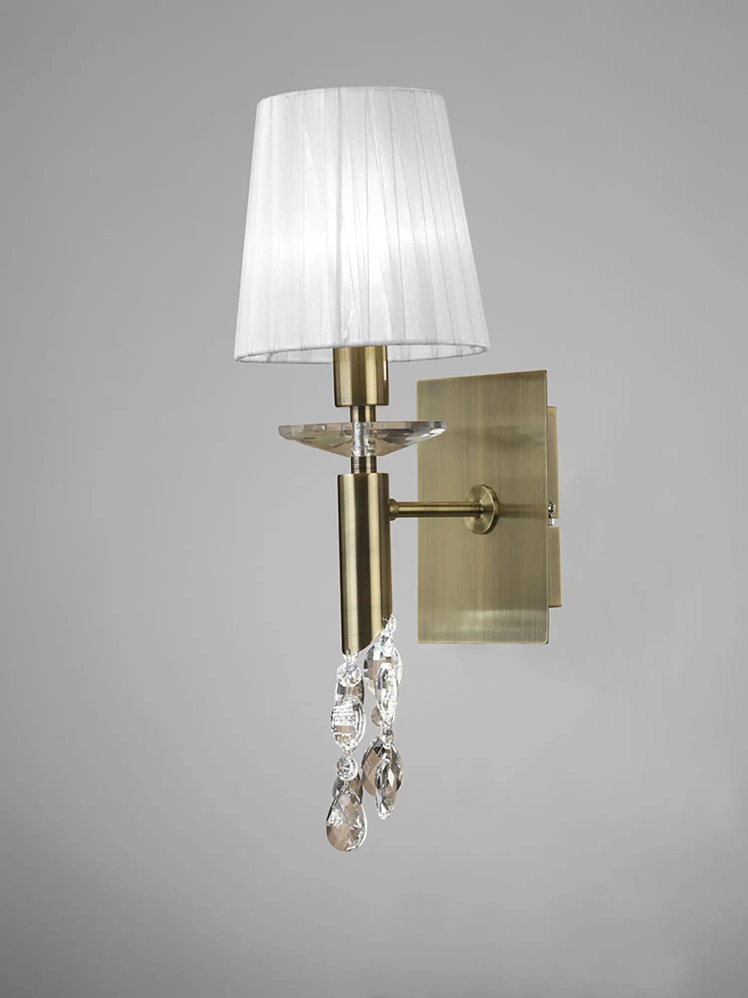 M3884/S/WS  Tiffany AB Crystal Switched Wall Lamp 1+1 Light